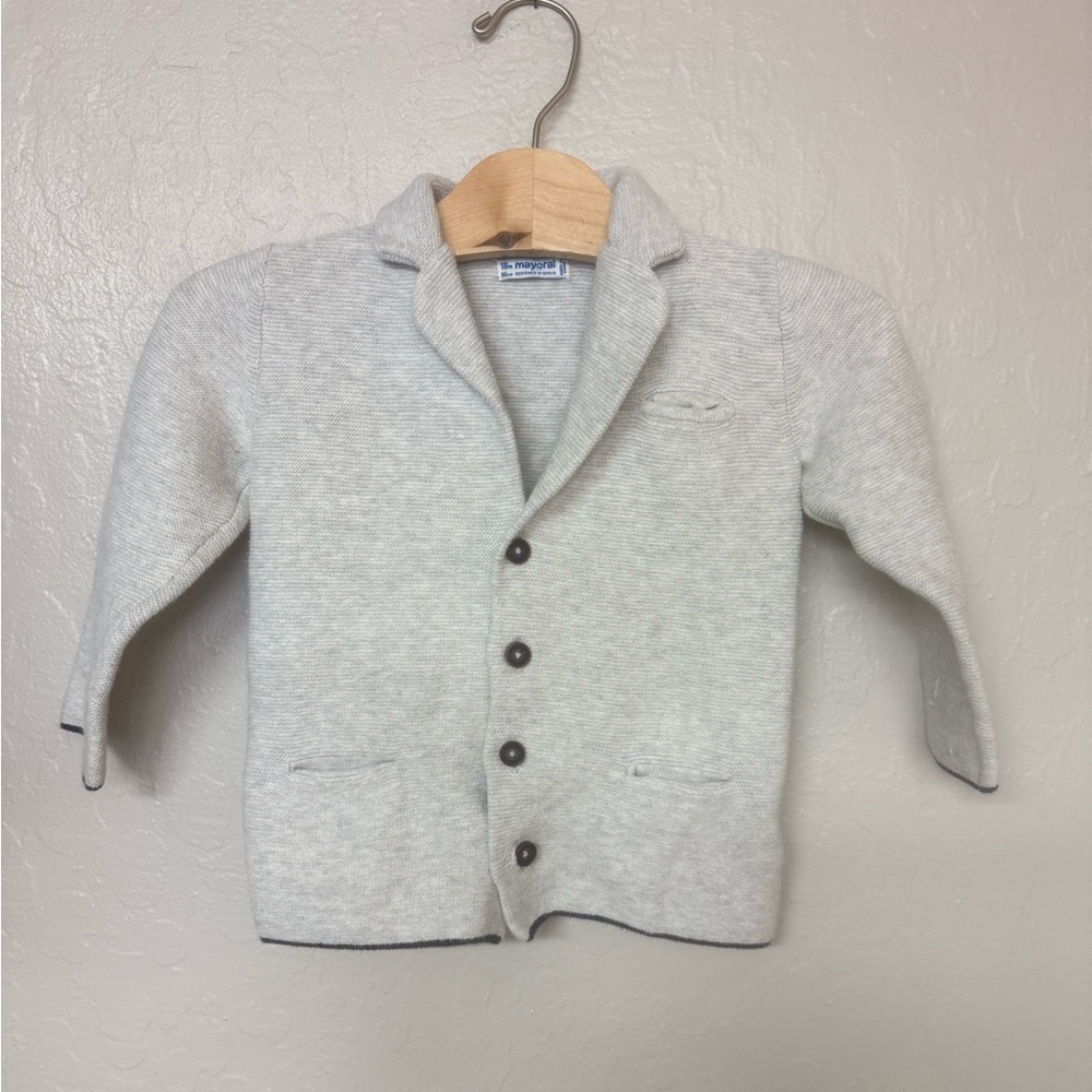 $20 ADD ON mayoral boys' grandfather style cardigan 18M Zara Janie and Jack